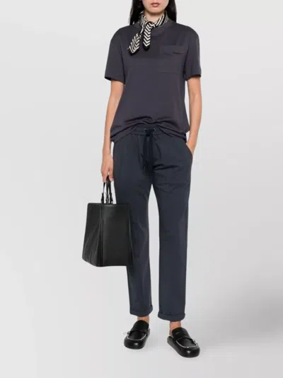 Brunello Cucinelli Crew Neck Cotton T-shirt With Patch Pocket