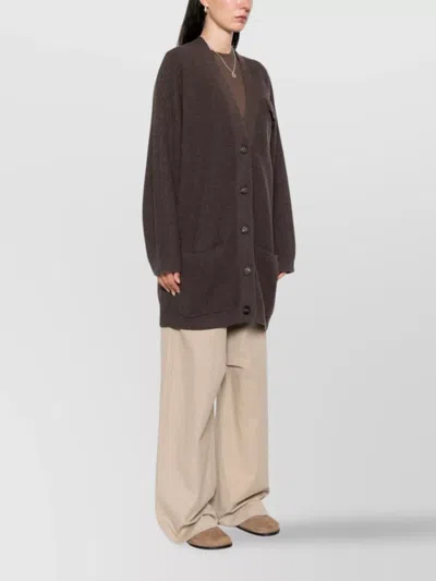 Brunello Cucinelli V-necked Cashmere Cardigan Belted Waist