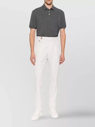 Brunello Cucinelli Men Logo Cotton Polo Shirt