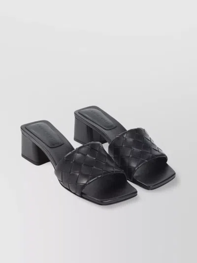 Bottega Veneta Kitten Heel Mule Sandal With Woven Detail