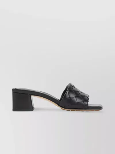Bottega Veneta Kitten Heel Mule Sandal With Woven Detail
