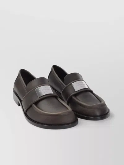 Acne Studios Brushed Nylon Loafers Silver Detail