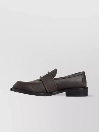Acne Studios Brushed Nylon Loafers Silver Detail