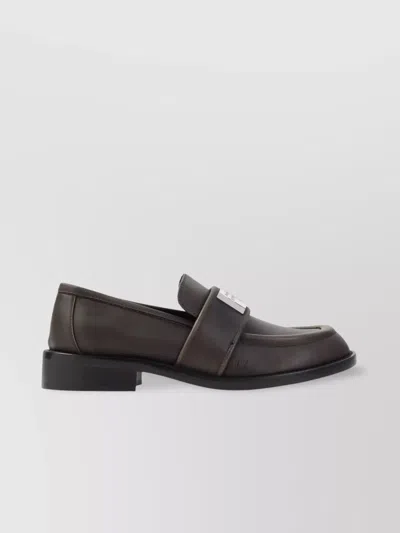 Acne Studios Brushed Nylon Loafers Silver Detail