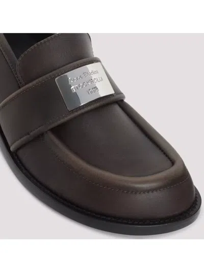 Acne Studios Brushed Nylon Loafers Silver Detail