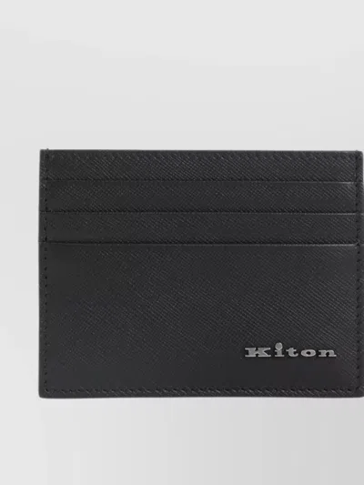 Kiton Logo-plaque Calf Leather Cardholder