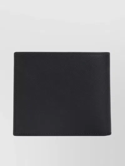 Kiton Logo-plaque Bi-fold Calf Leather Wallet In Black