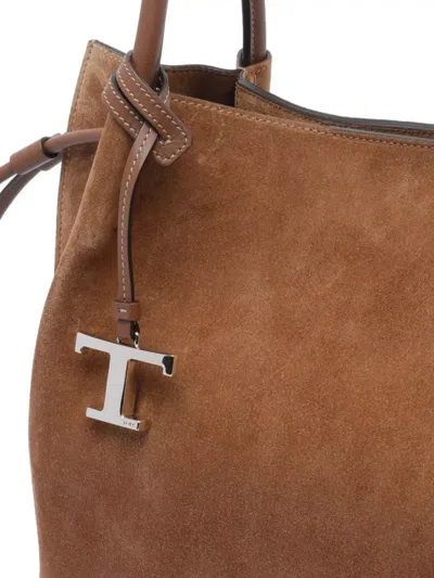 Tod's Leather Bucket Bag With Side Tie Accents