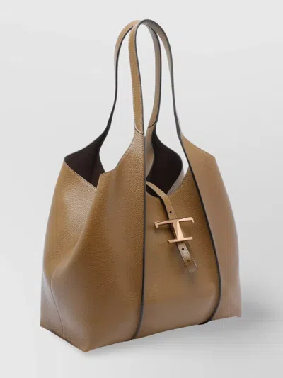 Tod's Structured Dual Handle Shoulder Bag