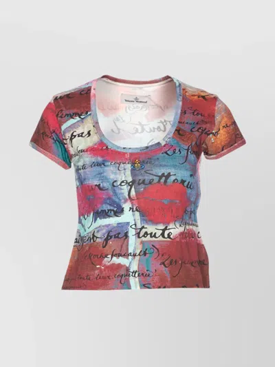 Vivienne Westwood Graphic Print Micro Lollo T-shirt In Multi