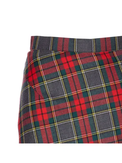 Vivienne Westwood Asymmetric Tartan Midi Skirt In Multi