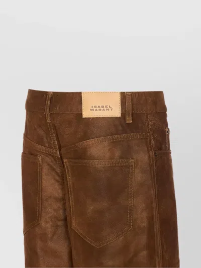 Isabel Marant Étoile Wide Leather Effect Trousers With Multiple Pockets