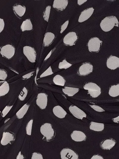 Liu •jo Polka Dots Top In Black