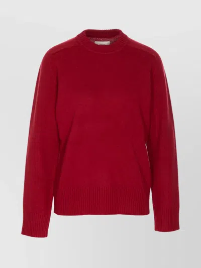 Loulou Studio Ribbed Crewneck Knitwear Long Sleeves In Red