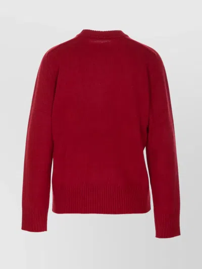 Loulou Studio Ribbed Crewneck Knitwear Long Sleeves In Red
