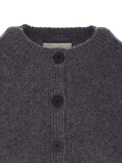 Loulou Studio Loulou Charcoal Cashmere Zephir Cardigan In Gray