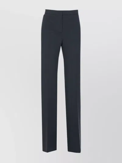 Pinko Flared High Waist Straight Leg Trousers In Blue