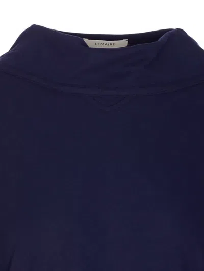 Lemaire Crewneck Foulard Top Bow In Blue