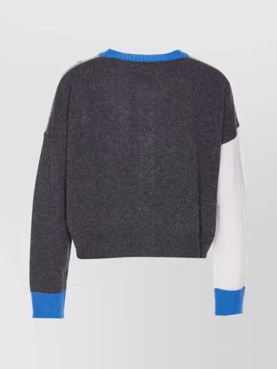 Marni Knitwear Cardigan Embroidered Detail In Gray