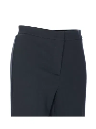 Pinko Flared High Waist Straight Leg Trousers In Blue
