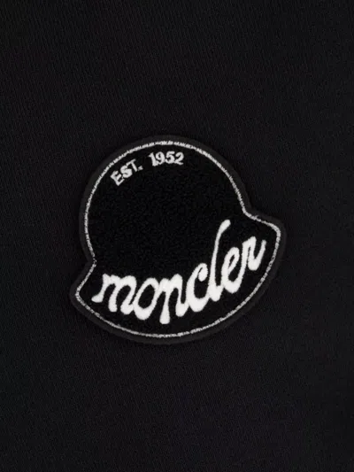 Moncler Logo Hoodie In Black