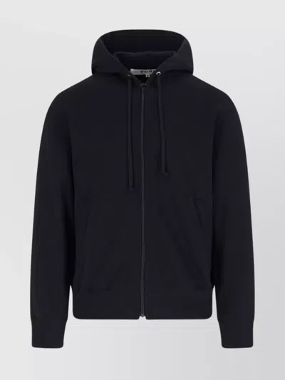 Comme Des Garçons Play Hooded Sweatshirt With Drawstring And Pockets In Black