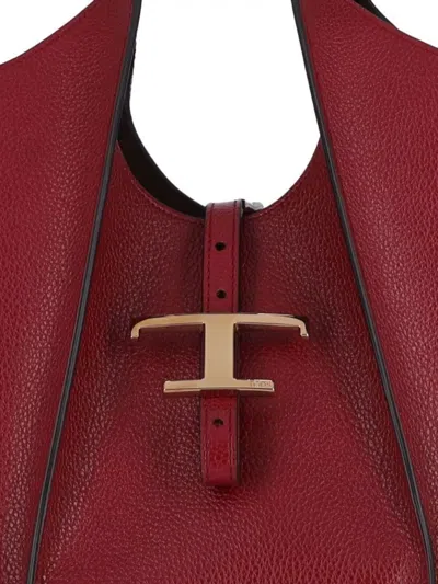 Tod's Leather Textured Top Handles Tote Bag