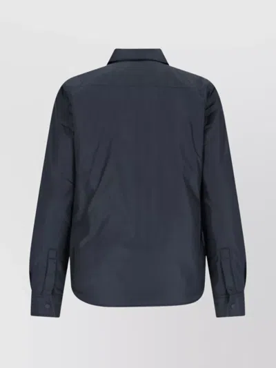 Aspesi Collared Jacket With Button Cuffs And Pockets In Blue