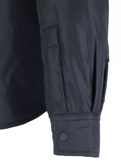 Aspesi Collared Jacket With Button Cuffs And Pockets In Blue