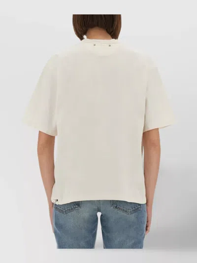 Golden Goose Deluxe Brand Rose Printed Crewneck T-shirt In White