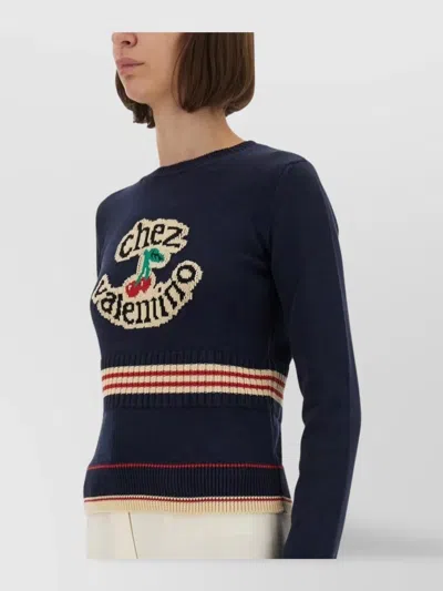 Valentino Cotton Sweater Crew Neck Long Sleeves