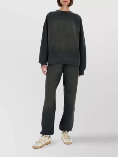 Golden Goose Cotton Wide-leg Sweatpants In Black