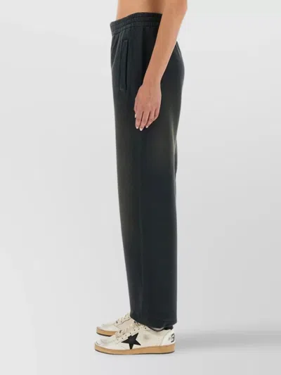 Golden Goose Cotton Wide-leg Sweatpants In Black