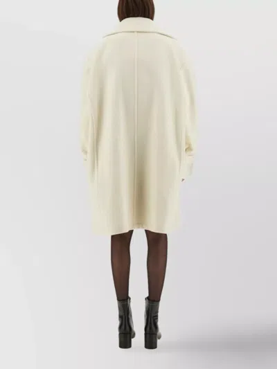 Mm6 Maison Margiela Oversized Double-breasted Coat Large Lapels In White