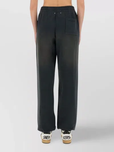 Golden Goose Cotton Wide-leg Sweatpants In Black