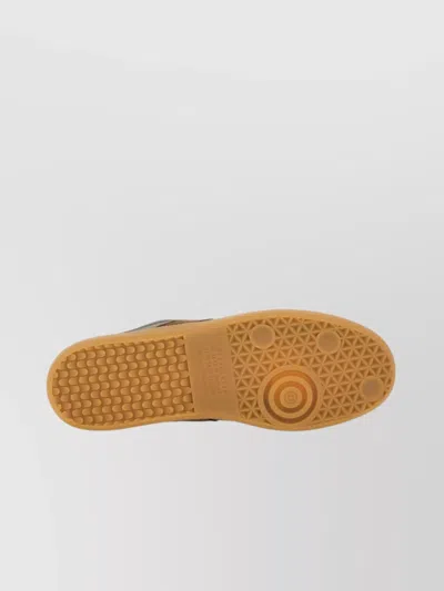 Maison Margiela Low-top Sneakers Featuring Suede Panels In Brown
