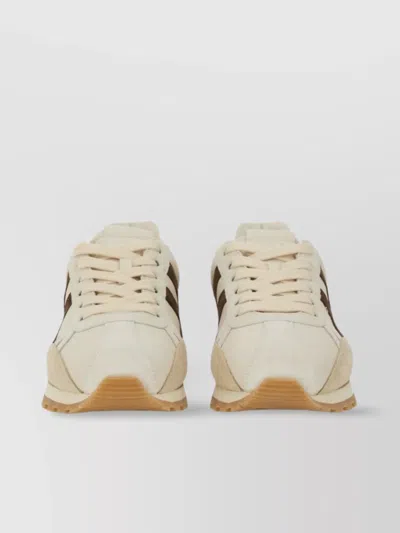 Hogan Low-top Rubber Sole Sneakers With Contrast Stripe