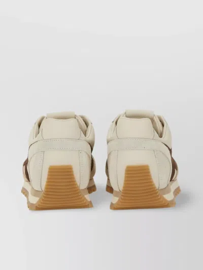Hogan Low-top Rubber Sole Sneakers With Contrast Stripe