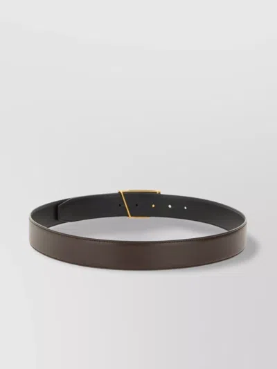 Tod's Adjustable Smooth Finish Gold-tone Buckle Belt In Brown