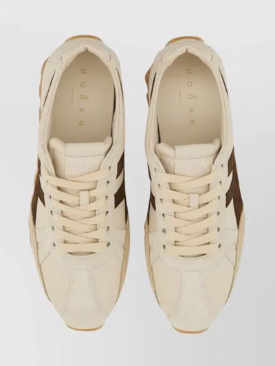 Hogan Low-top Rubber Sole Sneakers With Contrast Stripe