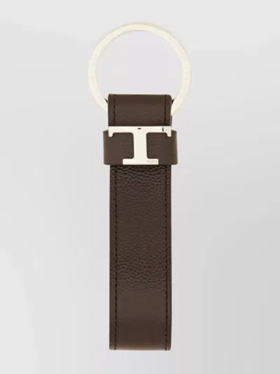 Tod's Leather Keychain Metal Ring