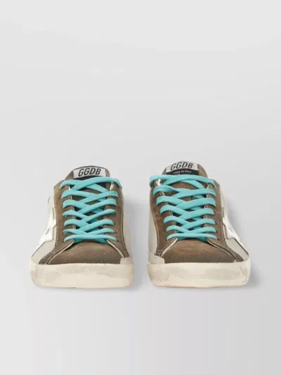 Golden Goose Sneakers Star Patch Contrasting Laces In Neutral