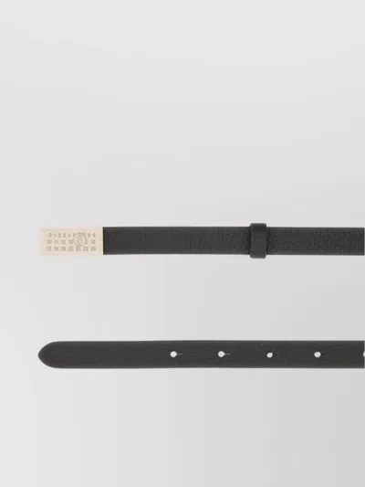 Mm6 Maison Margiela Leather Belt With Adjustable Length And Multiple Holes