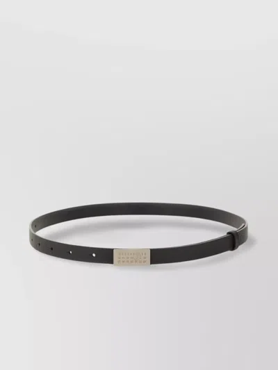 Mm6 Maison Margiela Leather Belt With Adjustable Length And Multiple Holes