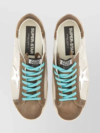 Golden Goose Sneakers Star Patch Contrasting Laces In Neutral