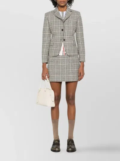 Thom Browne Exposed Catch Vent Sportcoat Check Hunting Tweed In Multi