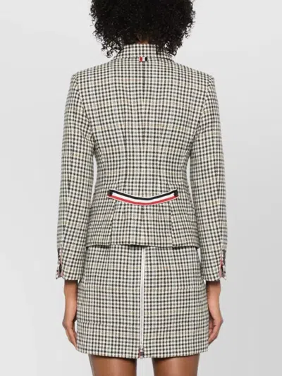 Thom Browne Exposed Catch Vent Sportcoat Check Hunting Tweed In Multi