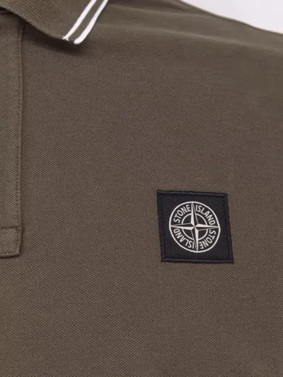 Stone Island Slim Fit Short Sleeve Polo Shirt In Brown