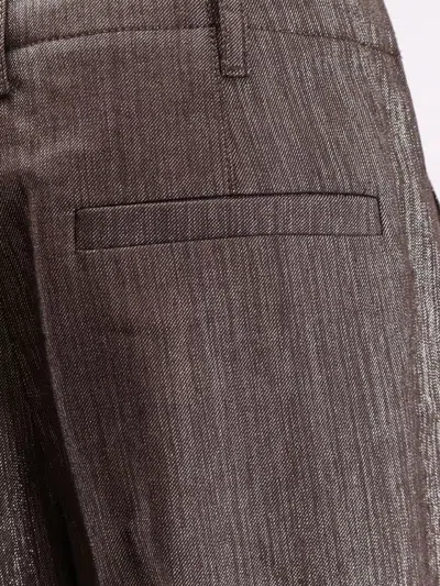 Brunello Cucinelli Textured Trousers Featuring Lurex Detail In Burgundy