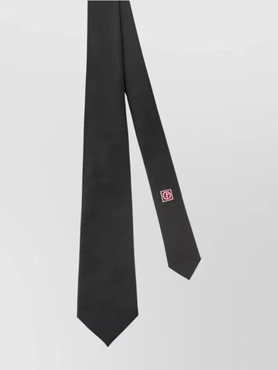 Giorgio Armani Silk Tie With 8cm Width And Diagonal Pattern